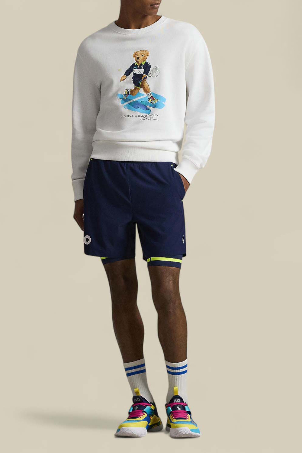 תמונת כל הלוק של פולו ראלף לורן X אליפות אוסטרליה הפתוחה סווטשירט